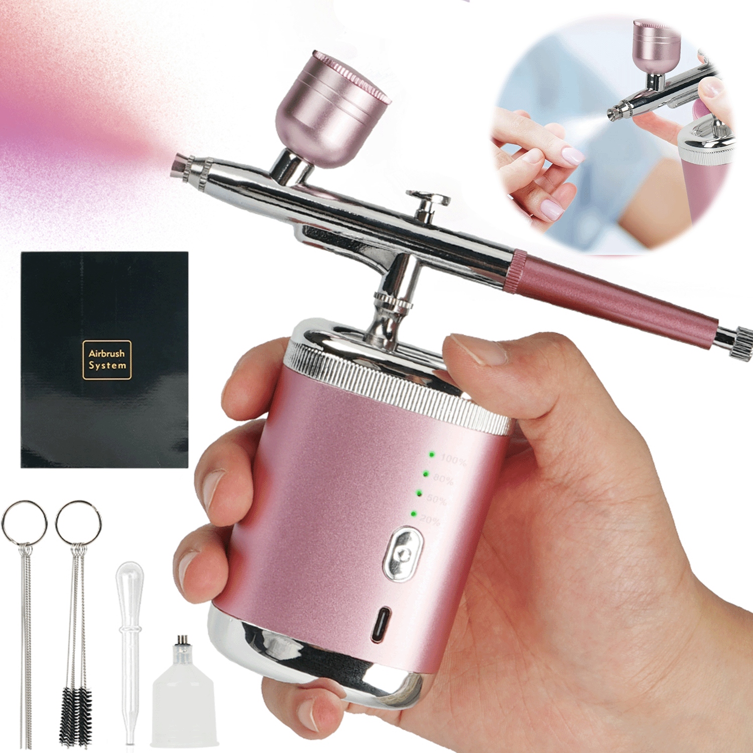 Bezdrátová Airbrushová Sada Pro Zdobení Dortů, Umění Nehtů