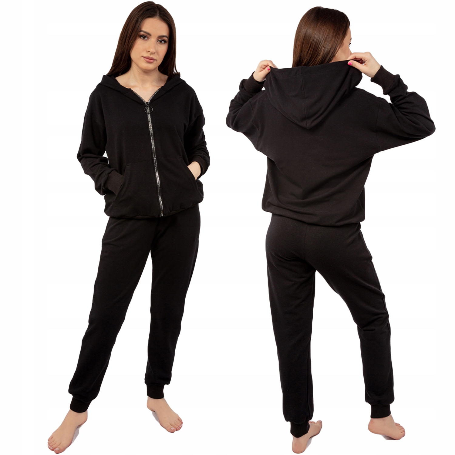 Dkaren DK-K-B4 černý bavlna L Komplet Dresy mikina kalhoty