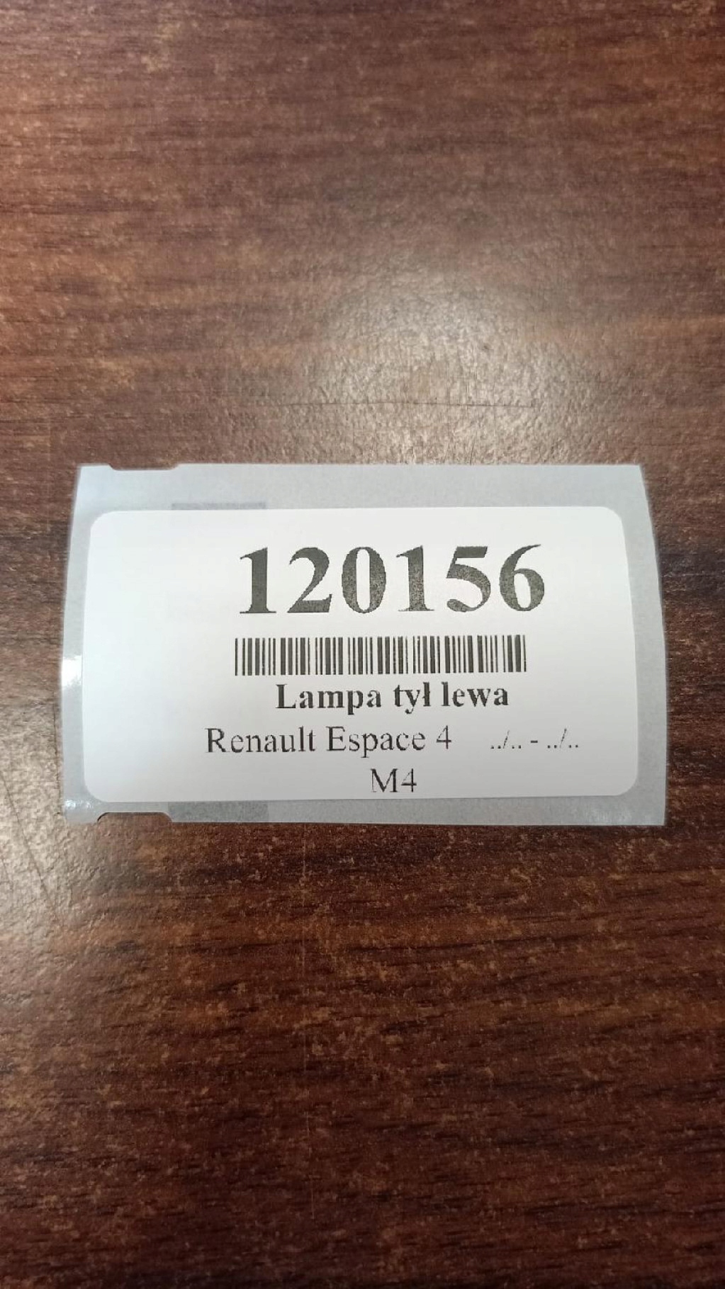 RENAULT ESPACE IV light left rear part 8200027153