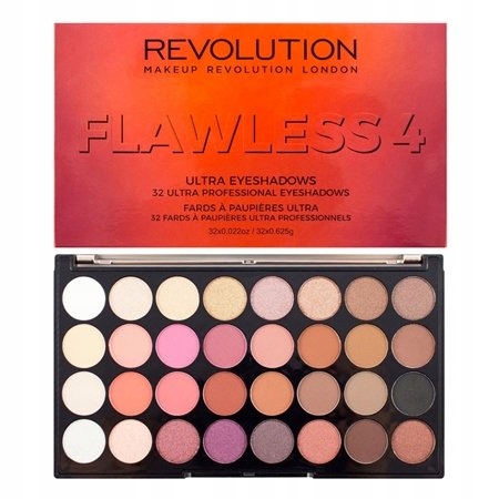 Paleta cieni Makeup Revolution Prasowane mix wykończeń Flawless 4