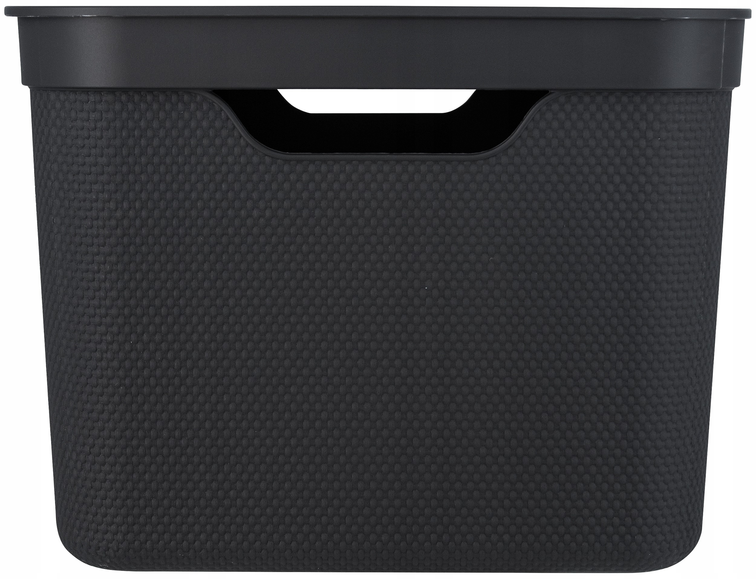 Pojemnik Koszyk plastikowy z pokrywką do domu Rotho Deco 16 l Czarny Marka Rotho