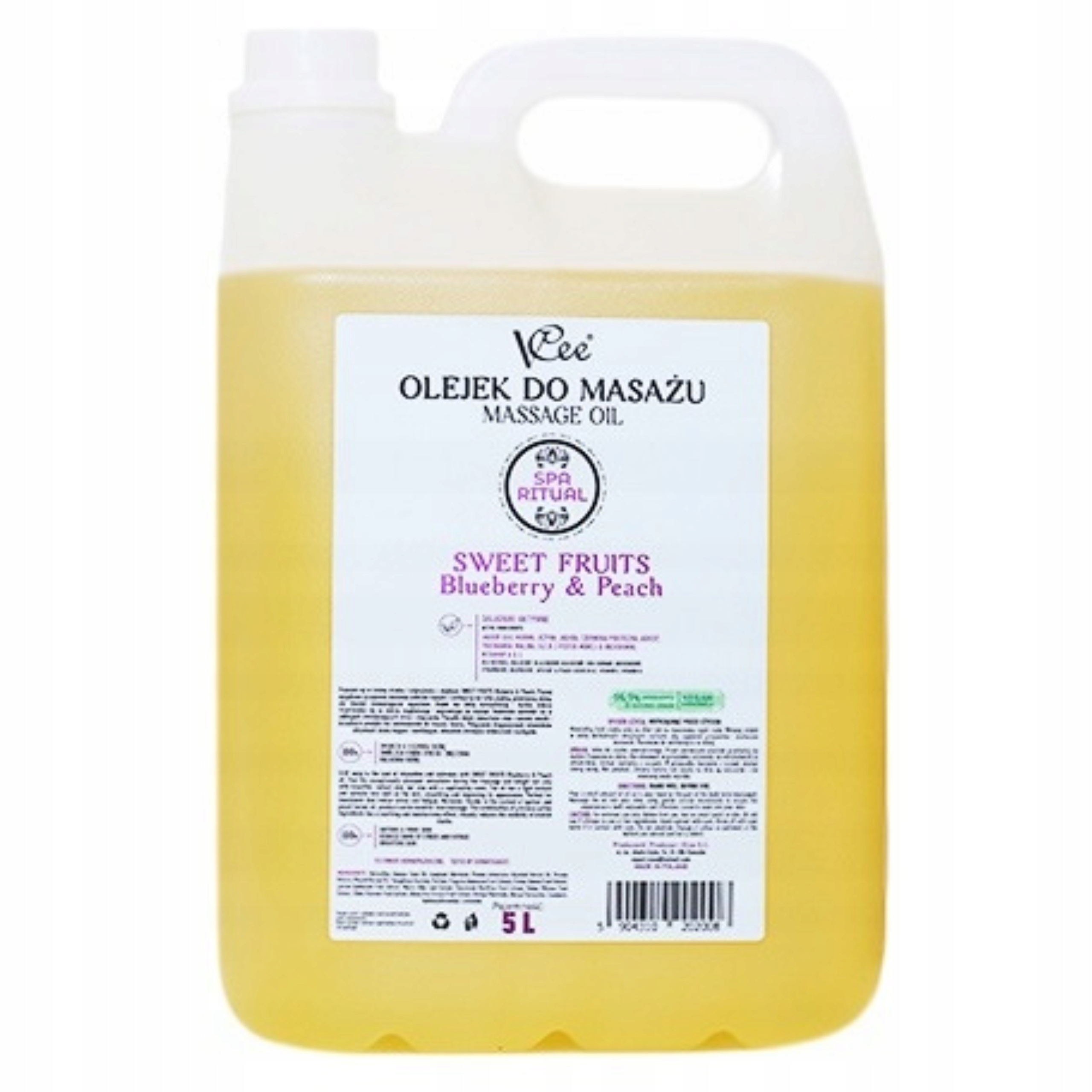 Olejek Do Masażu Naturalny Wegański Vcee Bluberry&peach 5L