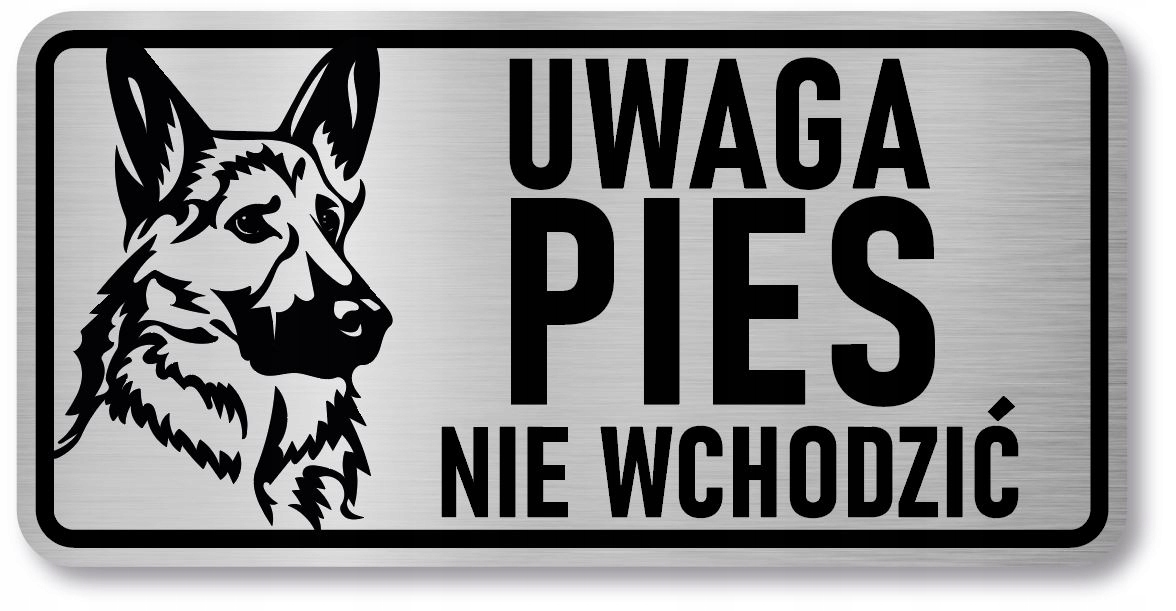 

Tabliczka uwaga pies Owczarek Niemiecki