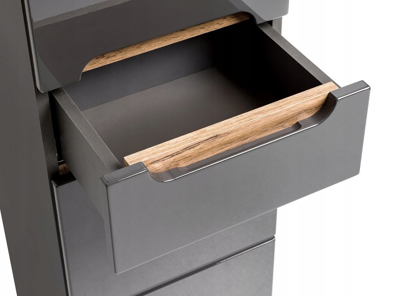 Wysoki słupek łazienkowy BALI GRAFIT 800 stojący Głębokość mebla 33 cm