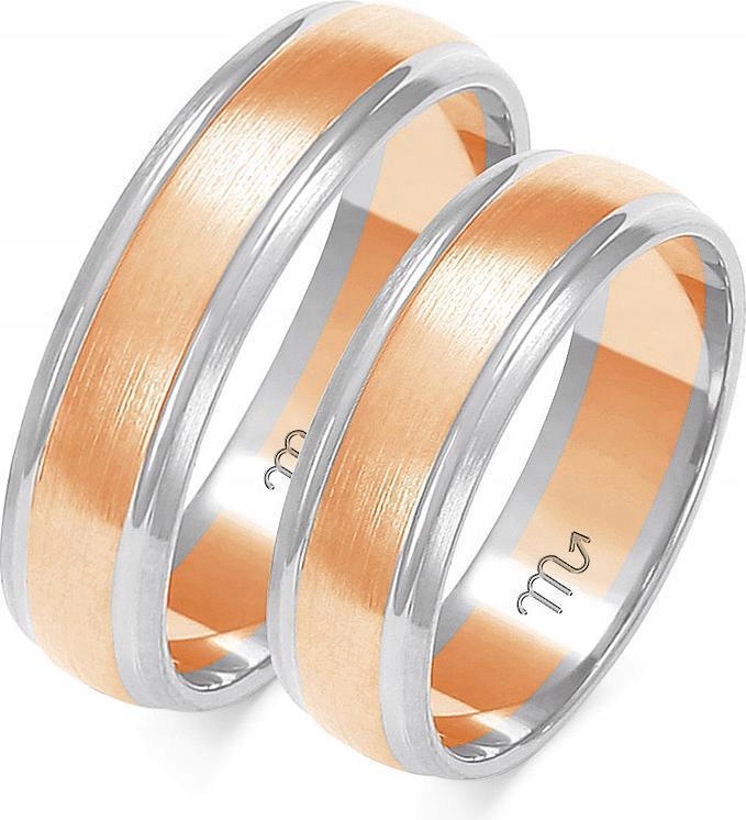 Dámský snubní prsten z růžového zlata 585 14K, velikost 8, s gravírováním