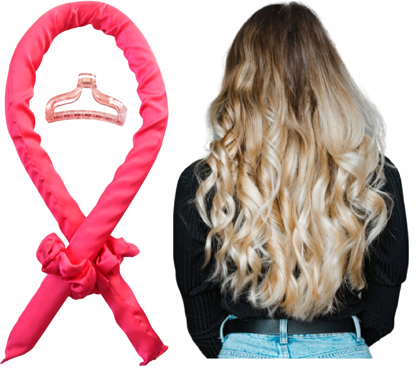 

Wałek do kręcenia włosów loków, lokówka fuksja