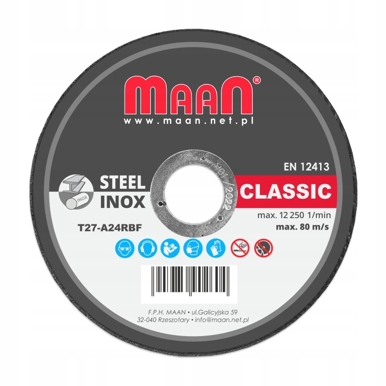 

Tarcza płaska Maan Classic 115x1,0 Maan
