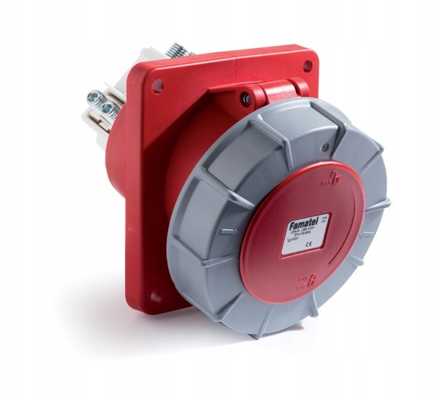 Famatel šikmá tabulová zásuvka 125A 4P IP67 24337