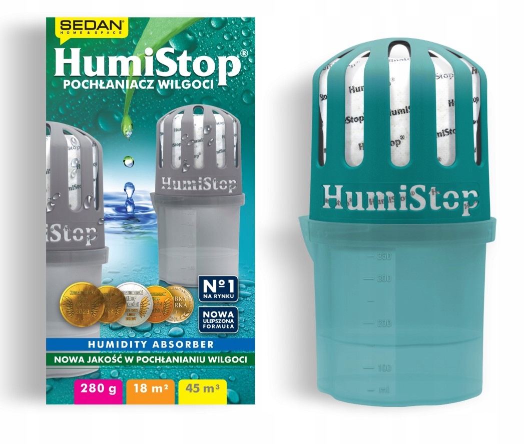 POCHŁANIACZ WILGOCI HumiStop Z WKŁADEM ATEST PZH TURKUSOWY
