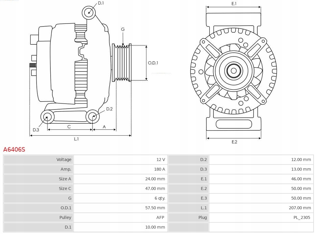 ALTERNATOR do LAND ROVER Range Prąd ładowania alternatora 180 A