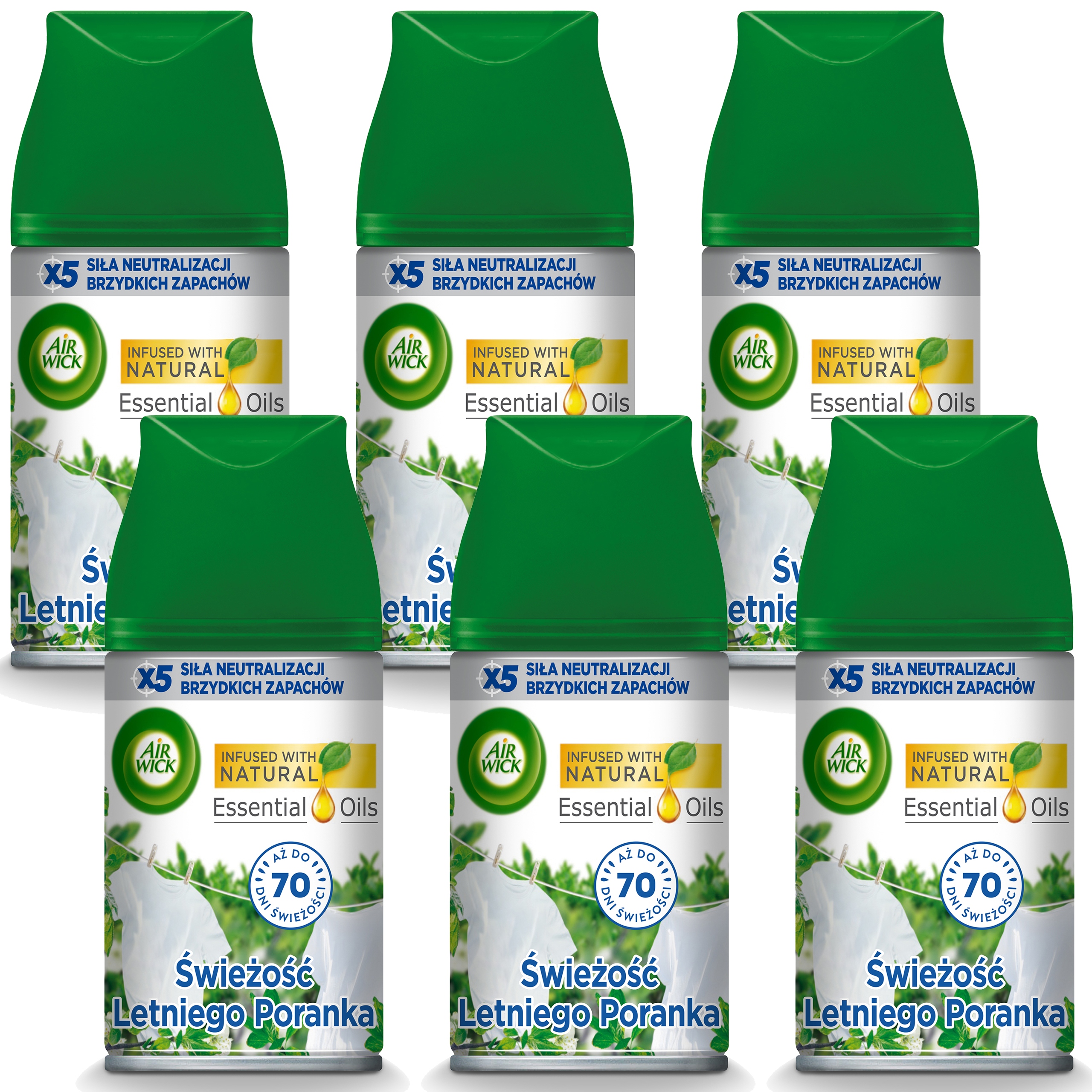 Levně Air Wick Náplně Do Osvěžovače Vzduchu Svěžest Letního Rána 6X250ML