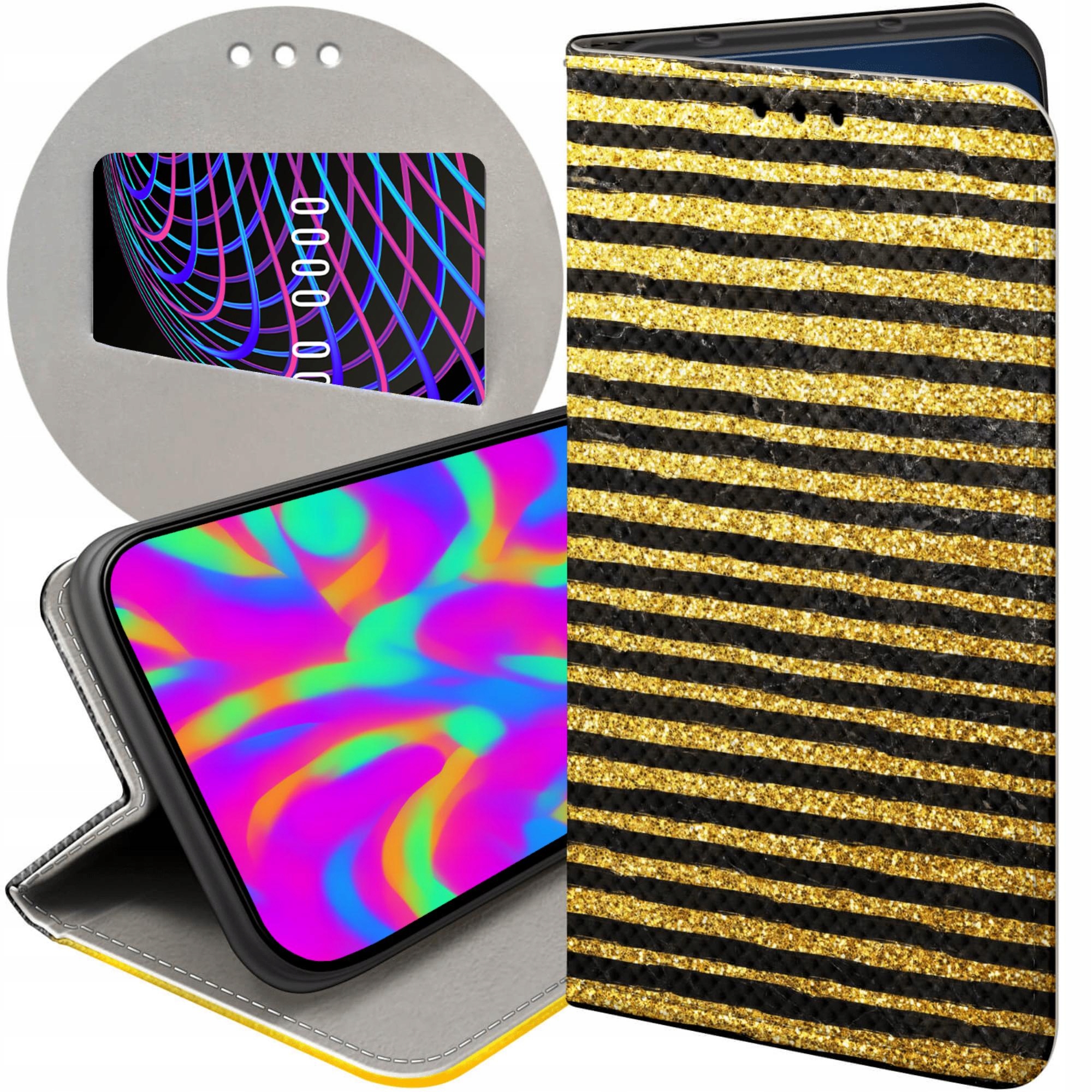 Etui Z Klapką Do Google Pixel 9A Złoto Gold Rich Futerał Pokrowiec
