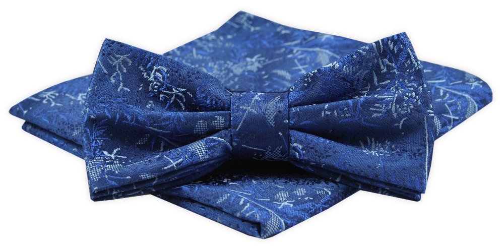 Mucha z Poszetką Alties - Niebieska, Wzór