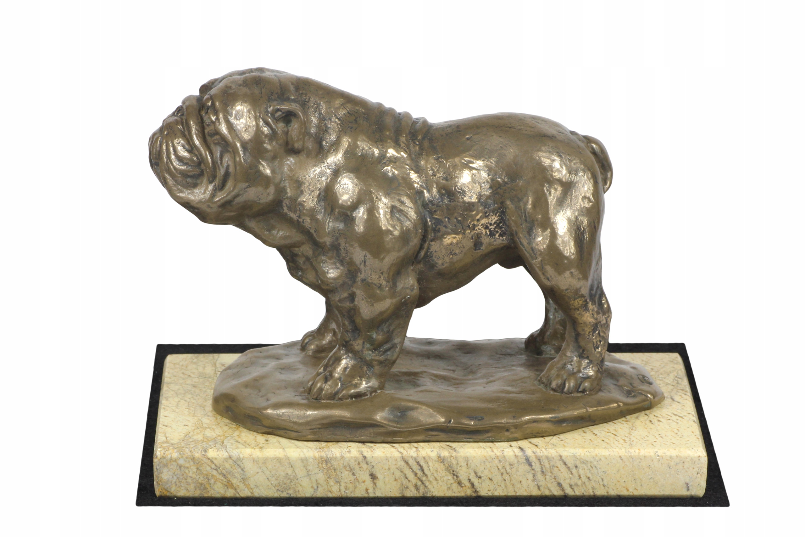 Bulldog figúrka psa na stôl, soška, socha, socha