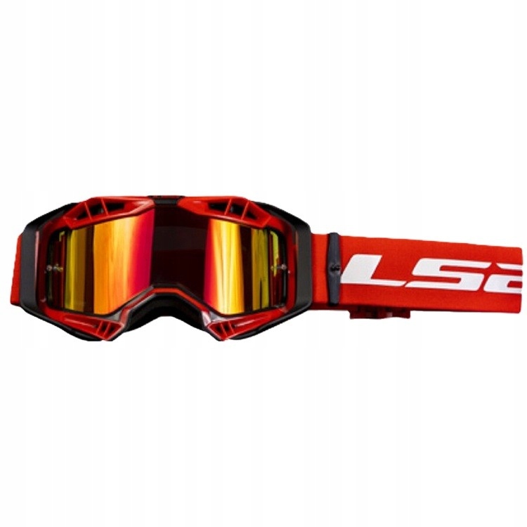 LS2 Aura Pro Red červené okuliare cross enduro pit bike