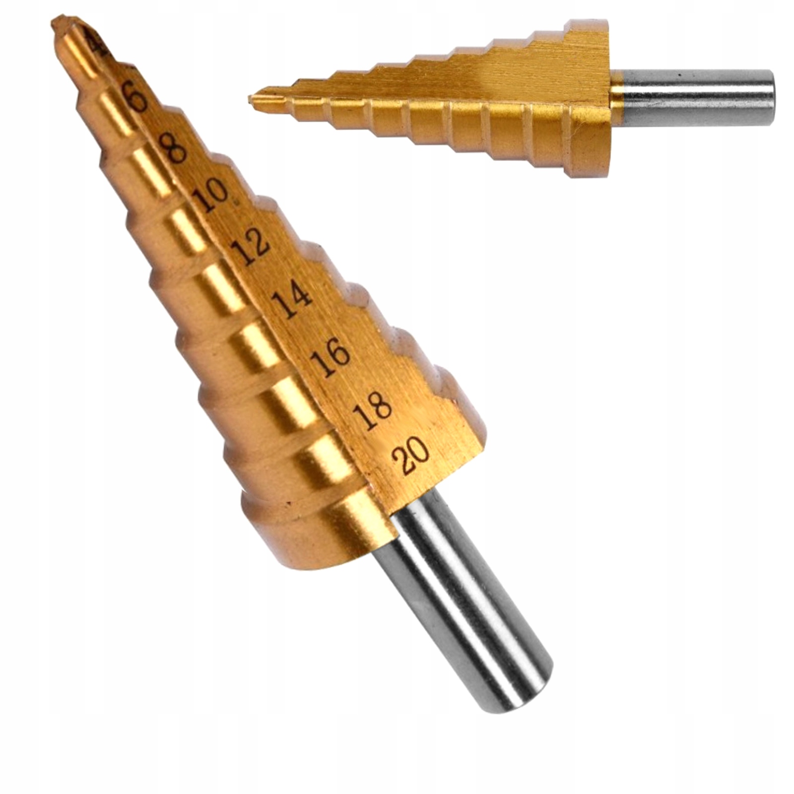 WIERTŁO STOŻKOWE STOPNIOWE CHOINKOWE TYTAN 4-20mm