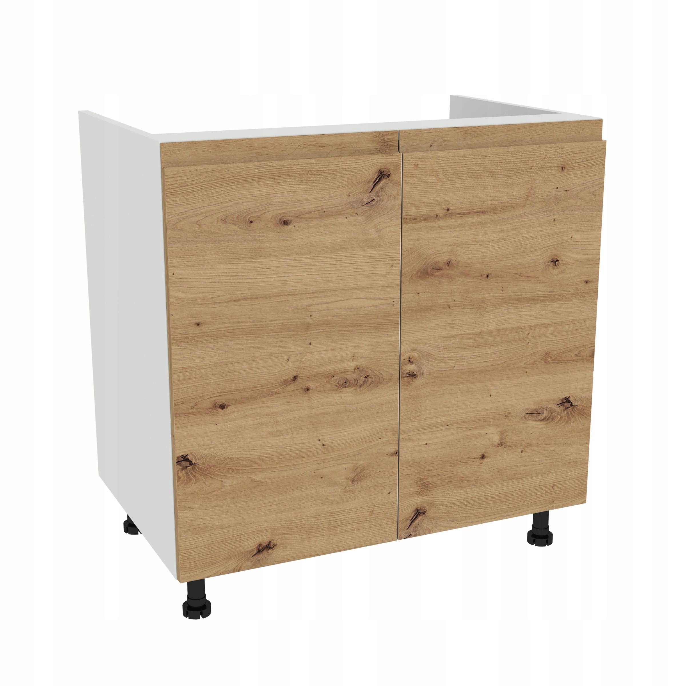 Spodná skrinka pod umývadlo 80 Frezo Biela predná časť Bezúchytkový dub Artisan