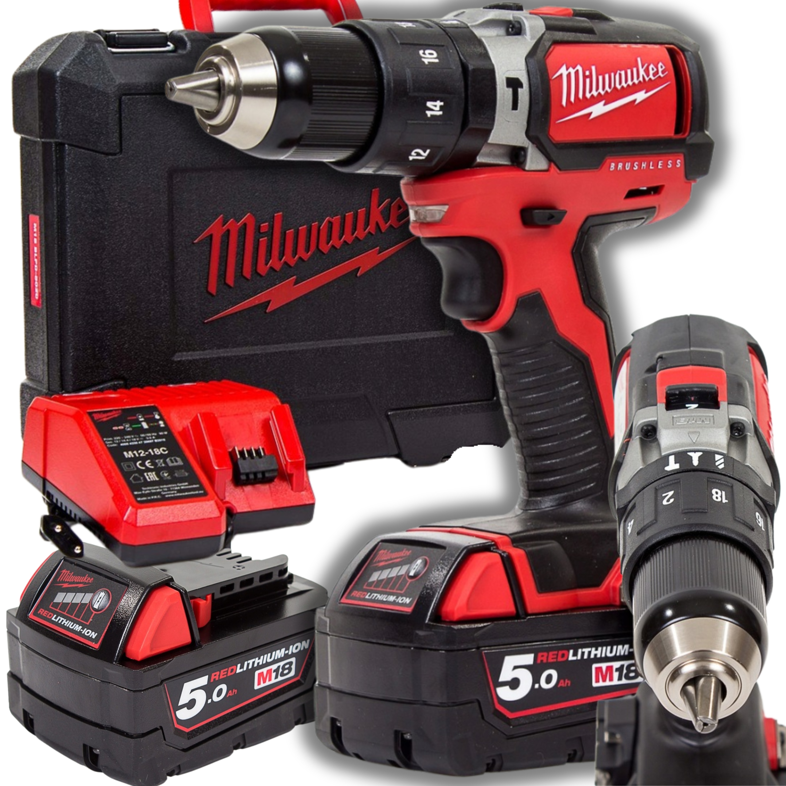 Wkrętarka Milwaukee 18V 60Nm Udarowa Wiertarko-Wkrętarka 2x5,0Ah Walizka