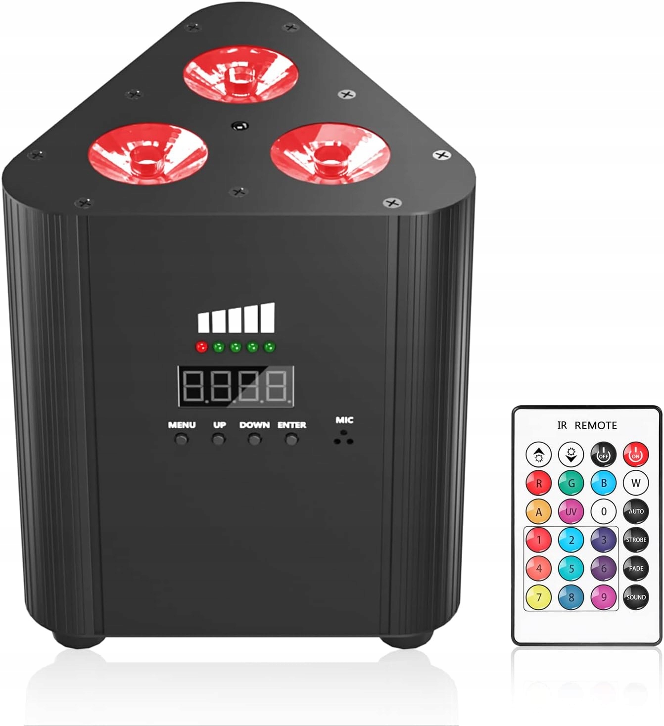 Led Par Rgbw Akumulátor Holdlamp 3×6W DMX Dálkové ovládání Bezdrátová lampa