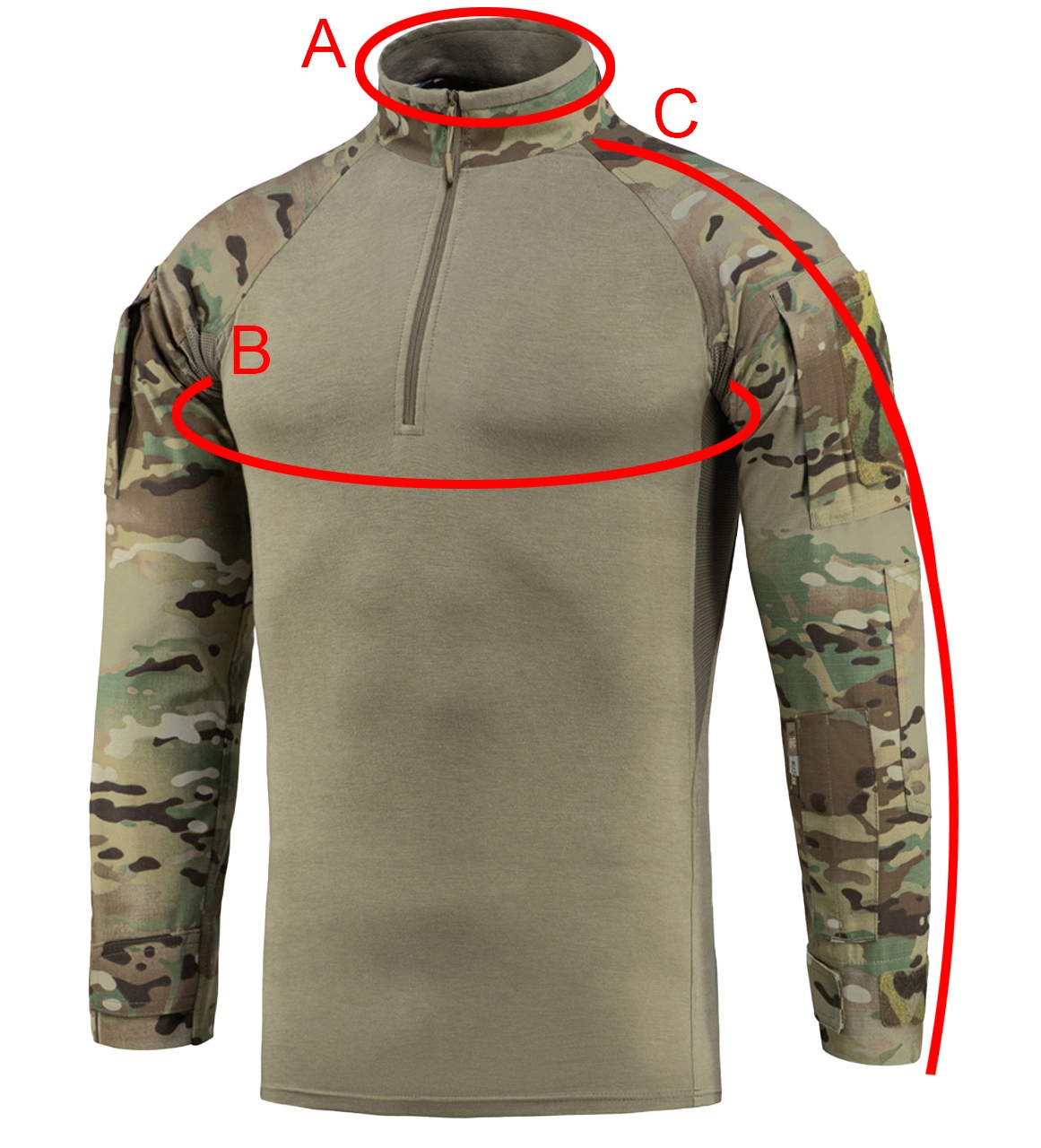 Koszula Męska Turystyczna M-Tac Gen.II Pro Extreme Letnia Multicam L-L Rękaw długi rękaw