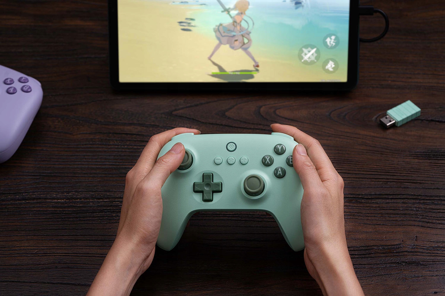 8Bitdo Ultimate C Green Pad 2.4GHz Android RPi PC OUTLET Model Ultimate C 2.4G Wireless Controller Green
