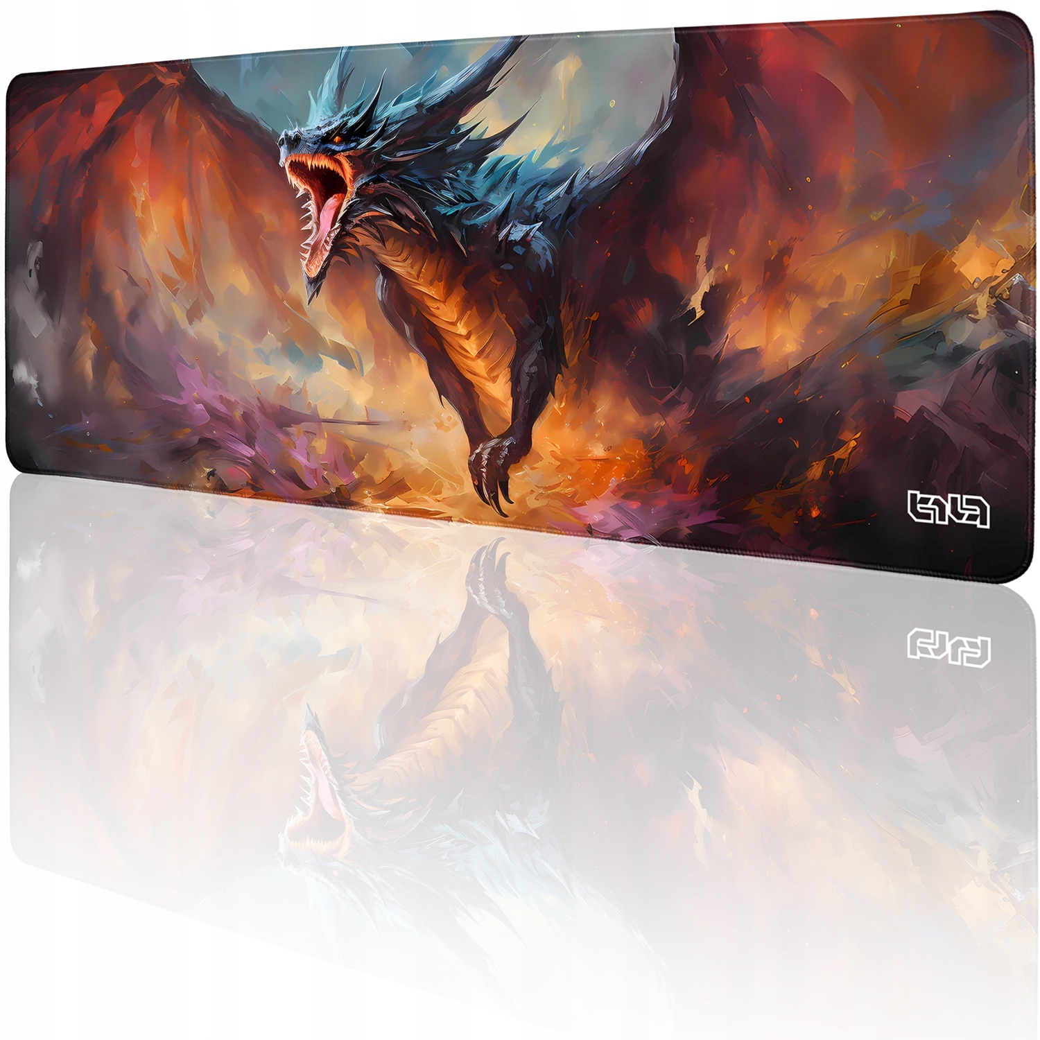 Podkładka Pod Myszkę XXL Smoczy Gniew 80x30 Tilt Wytrzymała Gamingowa