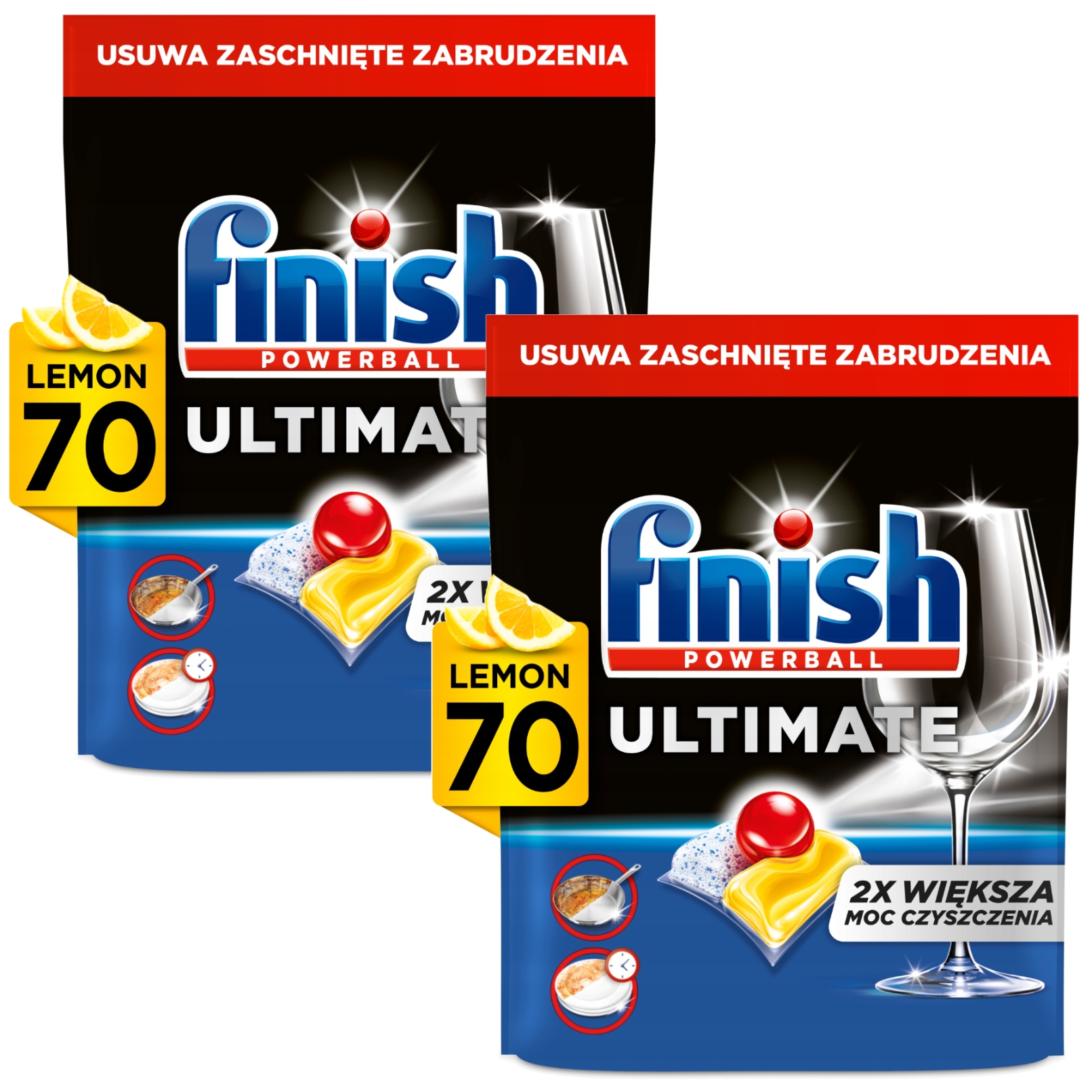 Levně Finish Powerball Ultimate Kapsle Do Myčky Vůně Citron 140 Kusů