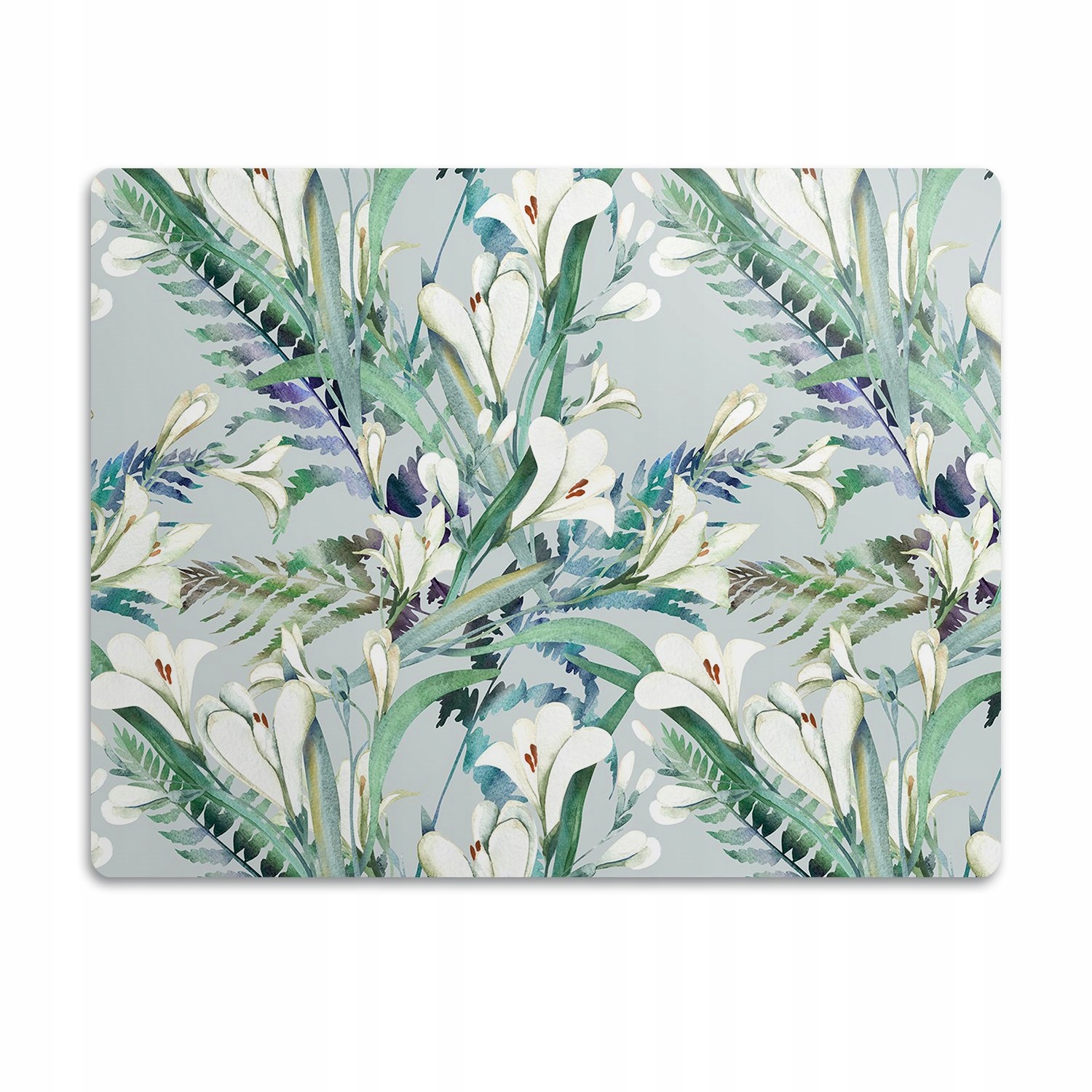 Levně Podložka pod misku pro psa kočku Paprotky květiny 90x60