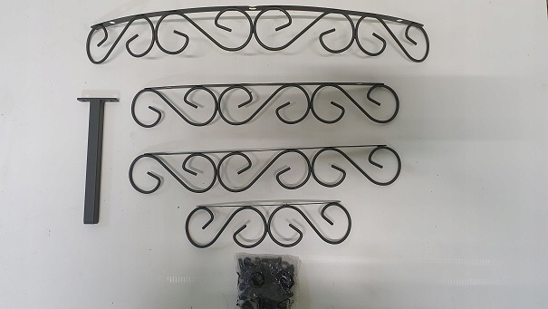 Living&Garden Schody kwiatowe narożne 60x60x60 Materiał wykonania metal