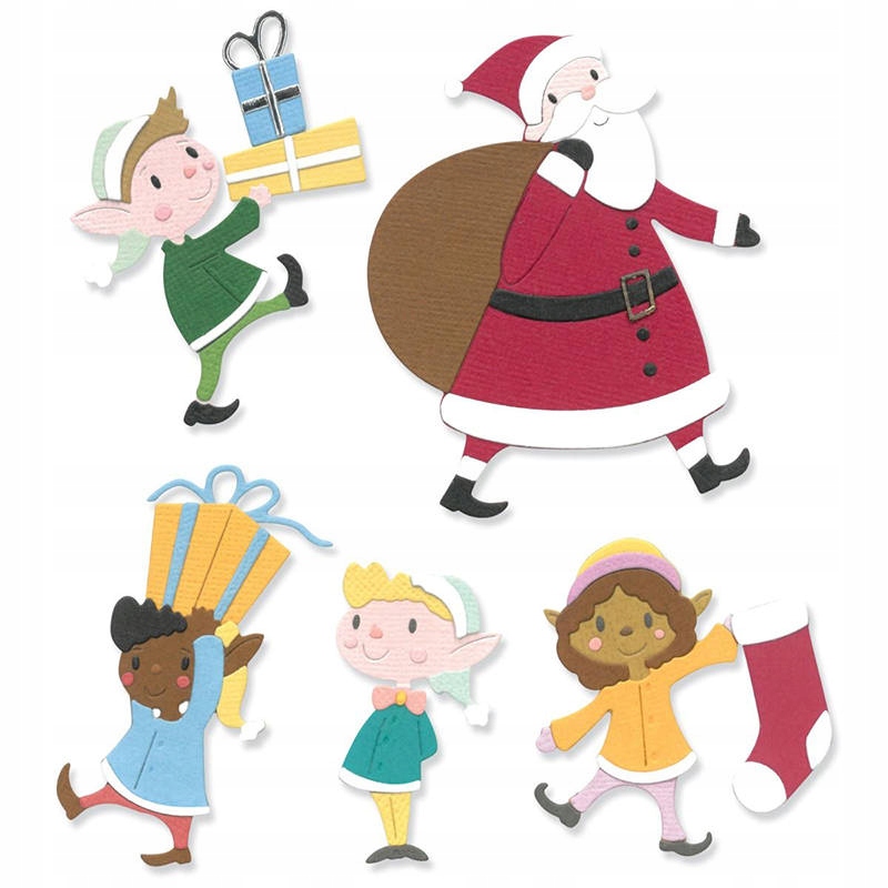 Vykrajovátka na papír Sizzix Thinlits Santa & Elves Mikuláš a elfové
