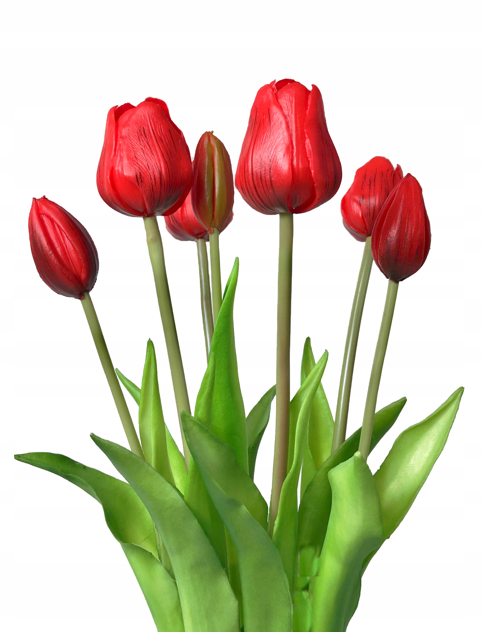 

Tulipany Silikonowe Czerwone bukiet 7 szt Jak Żywe