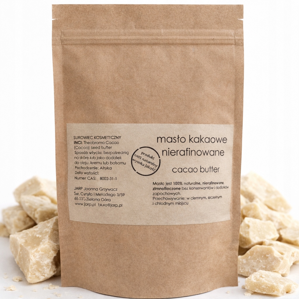 Masło Kakaowe nierafinowane 500g Naturalne zapach kakao do opalania włosy