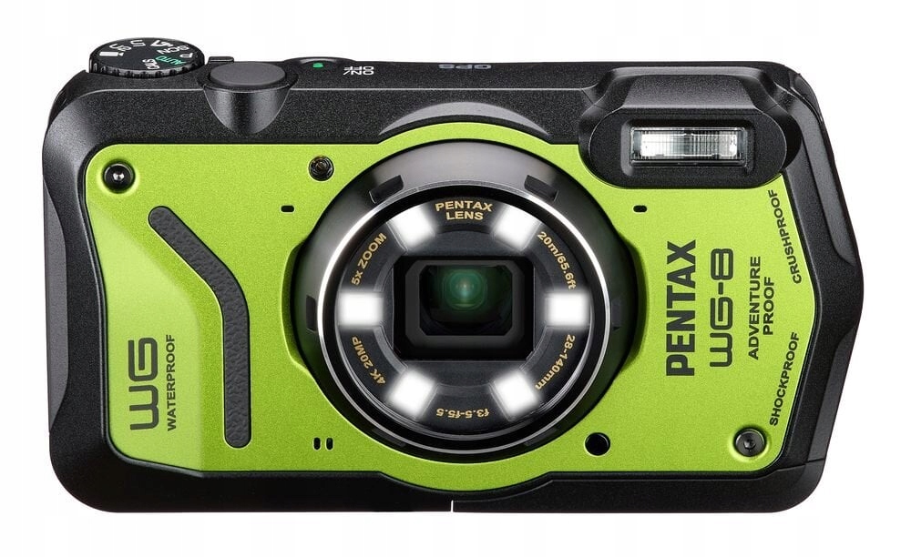 PENTAX WG-8 Zielona Kamera Wodoodporna Pyłoszczelna Odporna na Wstrząsy — miniatura 8