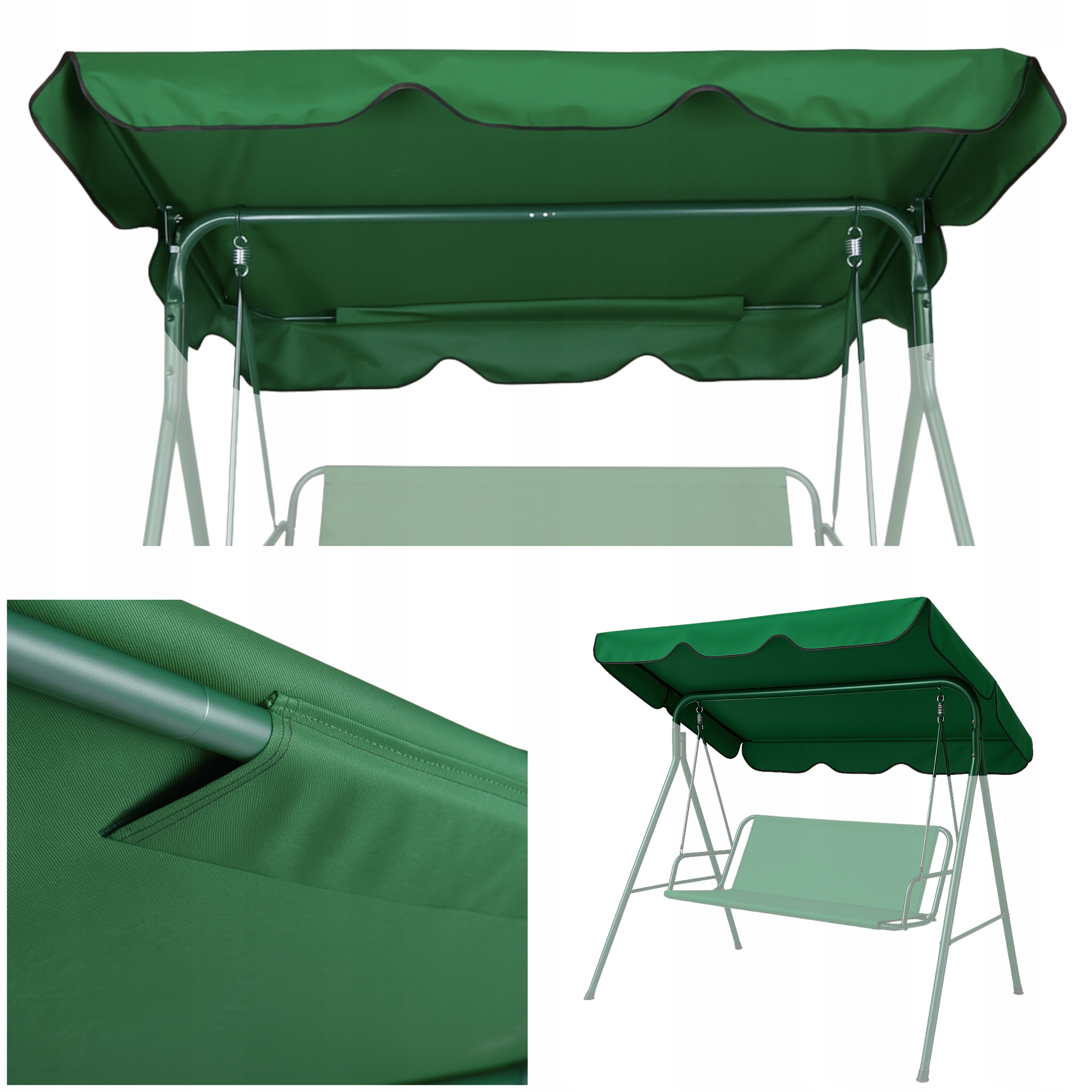 Stříška pro zahradní houpačku Střecha Materiál Voděodolný 200x120 cm Uv Silný