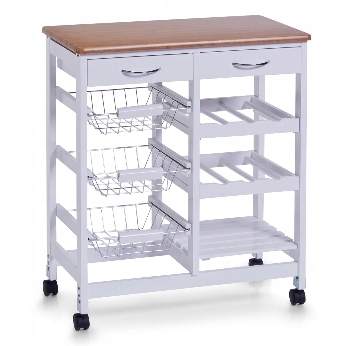 Zeller, Kuchynský vozík, 38x76x66 cm, biely