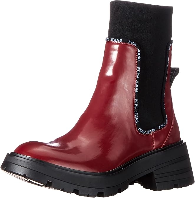 Pepe Jeans Soda Chelsea Dámské Boty Vínové Kotníkové Boty Nad Kotník 36 Awf