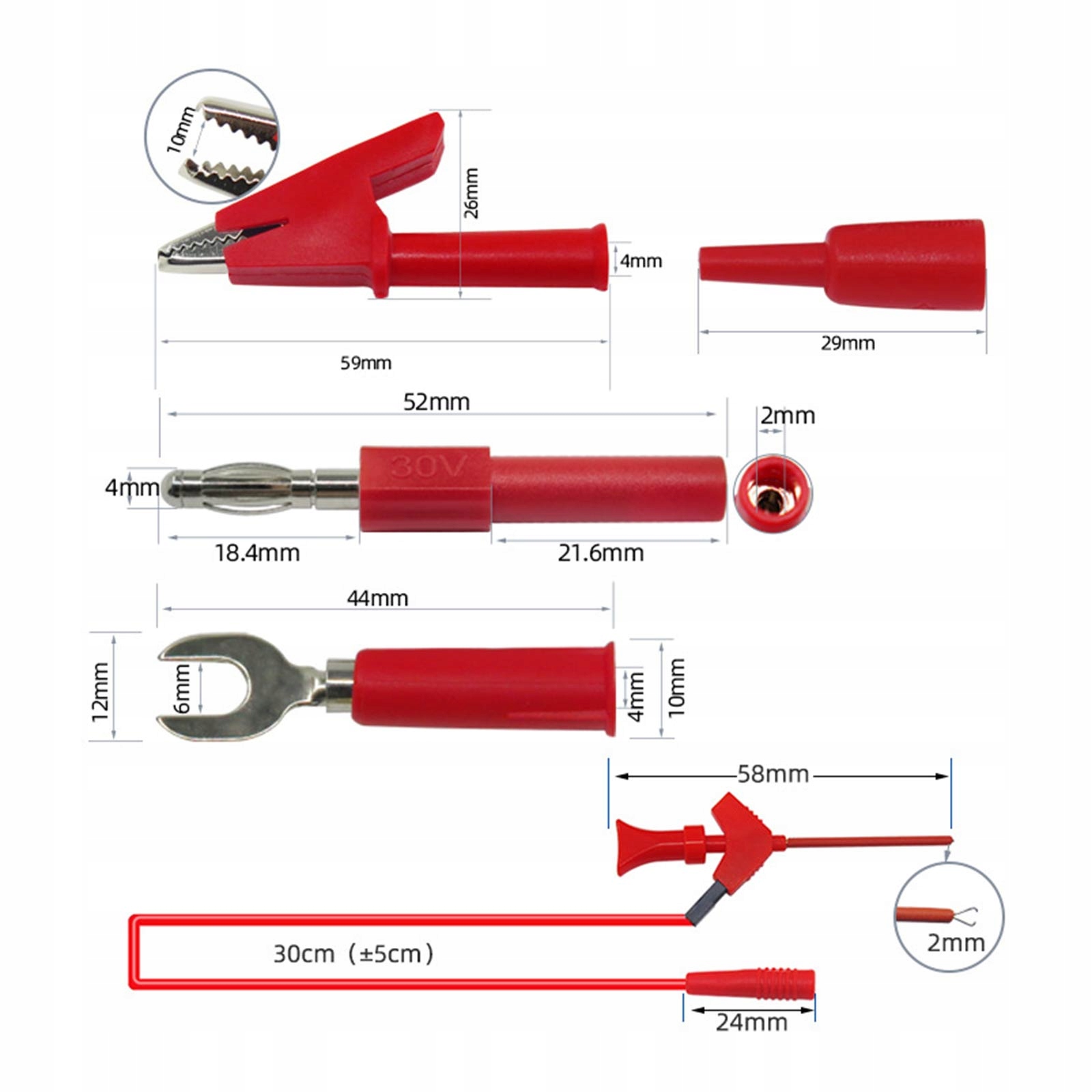 MULTIMETR ZESTAW PRZEWODY POMIAROWE Z SONDAMI 10A Model S23061908