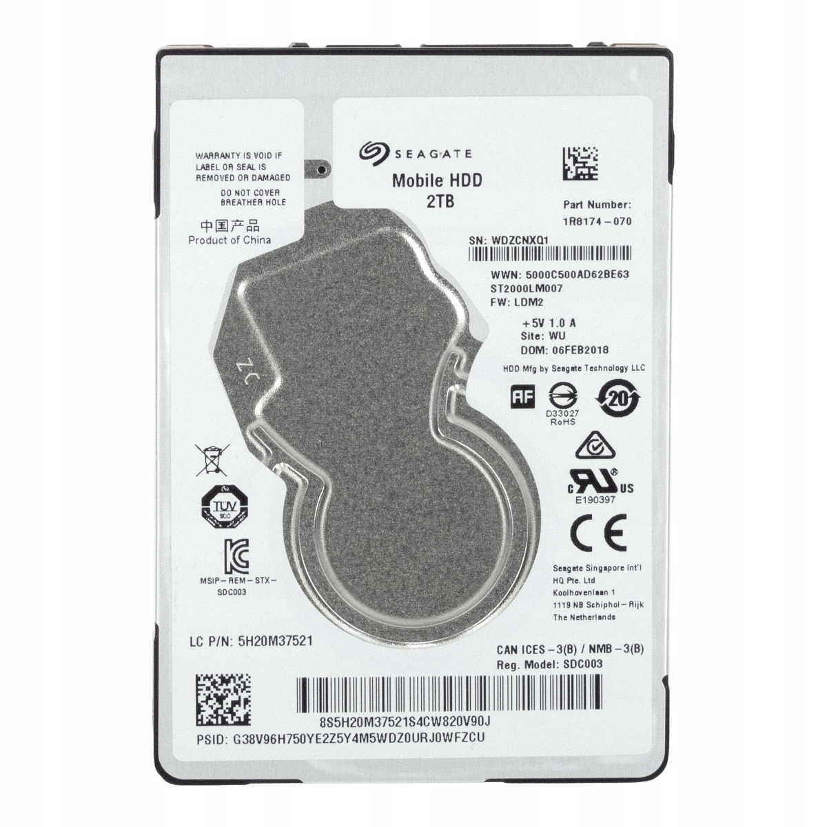 Seagate Mobilní Hdd 2TB 5.4K 128MB Sata III 2.5'' ST2000LM007