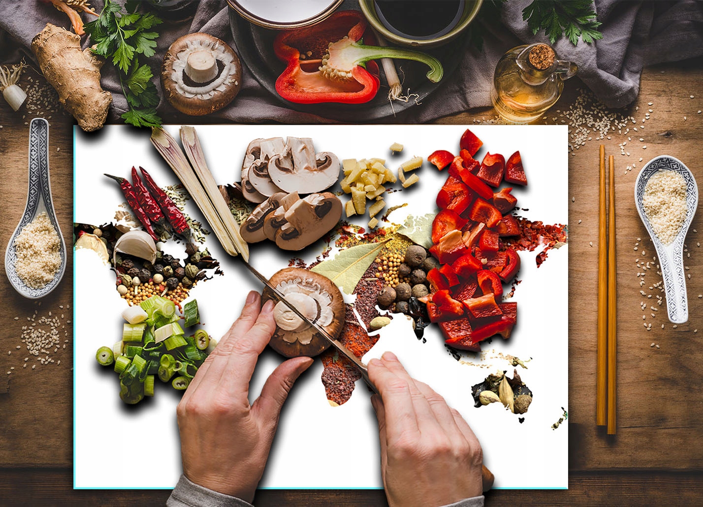 SZKLANA DESKA DO KROJENIA 30x22 PRZYPRAWY SZKŁO HARTOWANE Materiał wykonania szkło