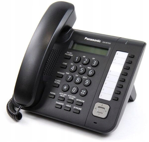 Telefon przewodowy Panasonic KX-NT551 czarny