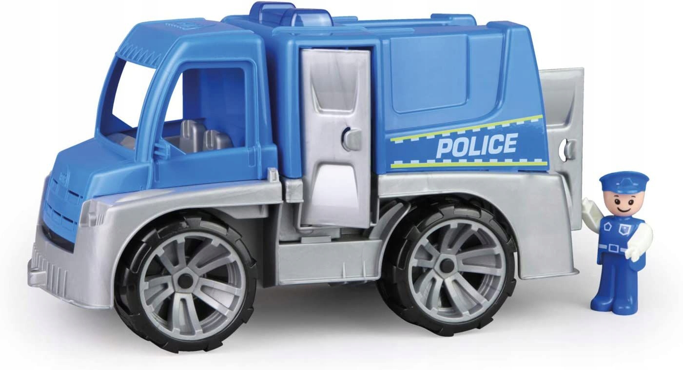 SAMOCHÓD POLICJA Z AKCESORIAMI W PUDEŁKU TRUXX