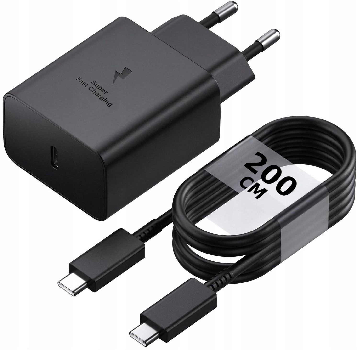 Zestaw szybka ładowarka sieciowa PD 45W + kabel USB-C- PD 200cm Koanni