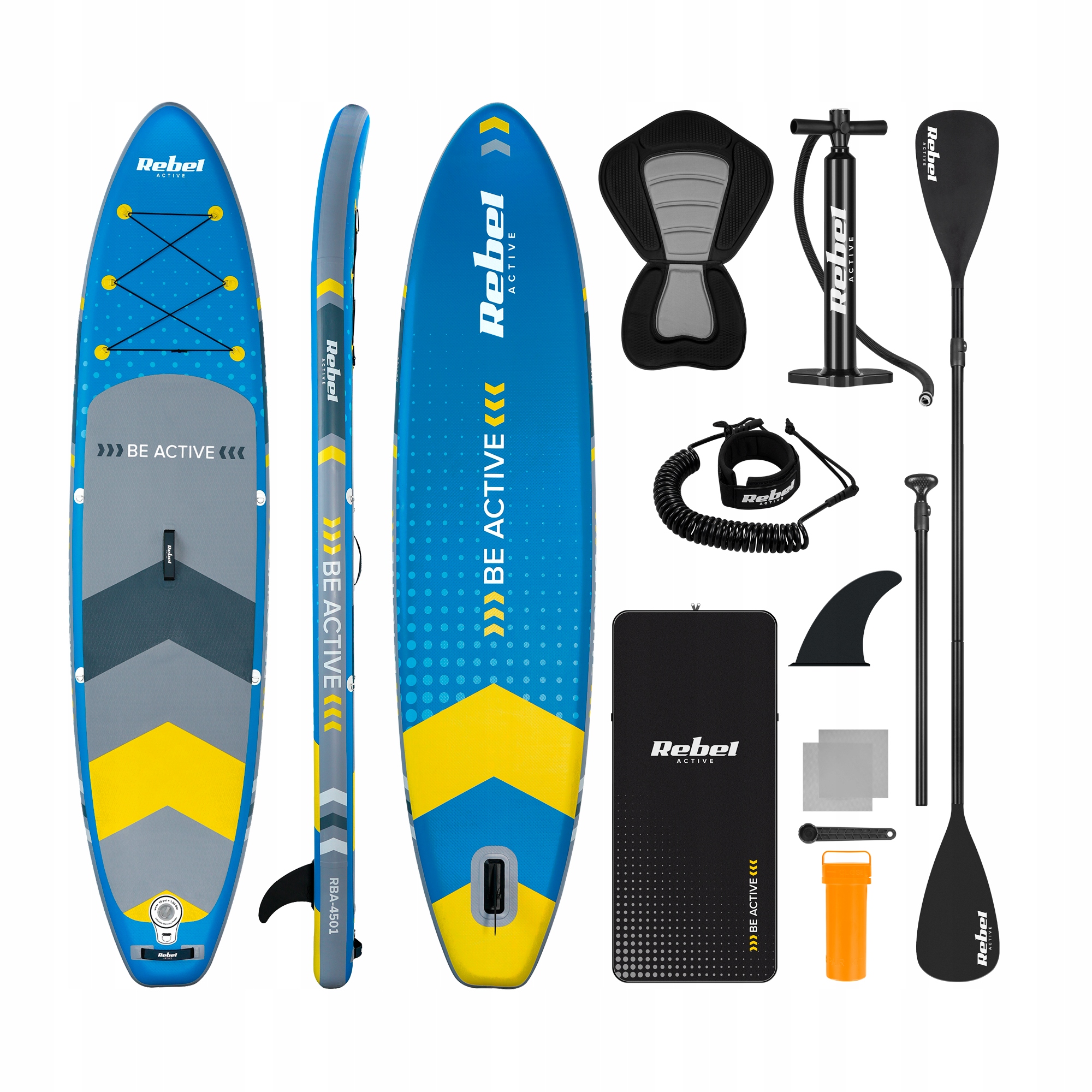 Deska Sup pompowana z siedziskiem do pływania 350 cm wiosło zestaw