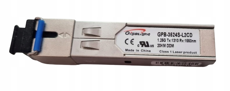 Transceiver SFP 1.25G 1310nm Single Mode 20KM DDM Plug and Play