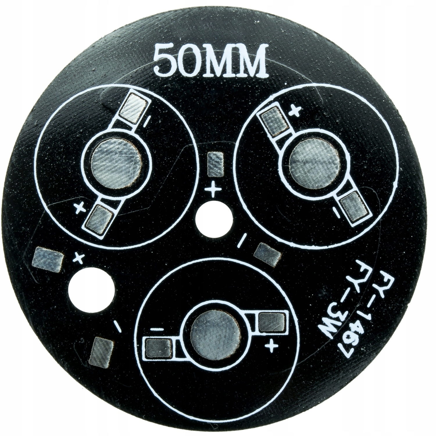 RADIATOR PCB BAZA DLA 3 LED 50mm PŁYTKA 1W 3W 5W