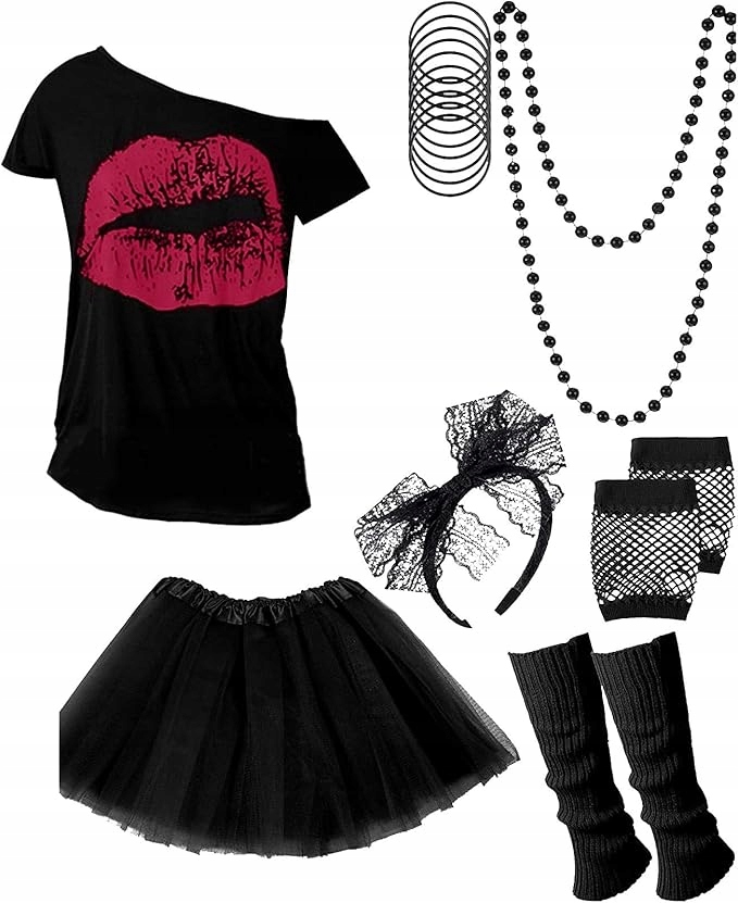 Set Kostým Převlek Párty 80. Léta Akcesoria