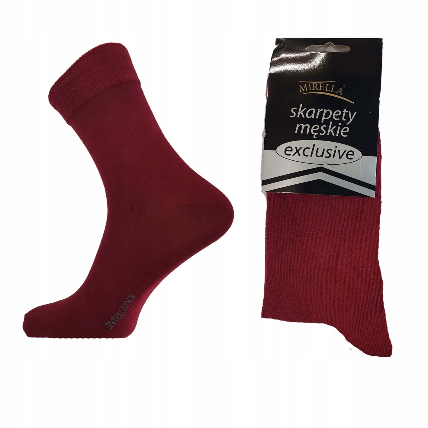 

Skarpety męskie garniturowe Exclusive 44-46 Bordo