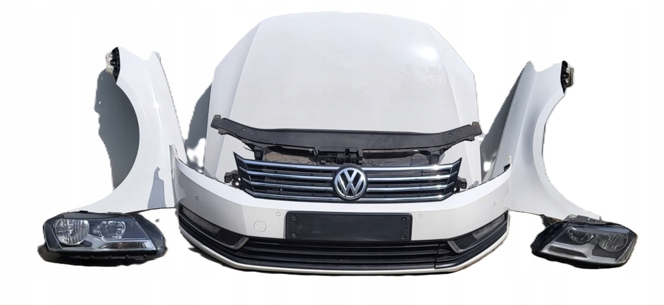 VW PASSAT B7 10-14r ПЕРЕД КАПОТ БАМПЕР ПЕРЕДНЯ ПАНЕЛЬ КРИЛО ФАРА Lb9a