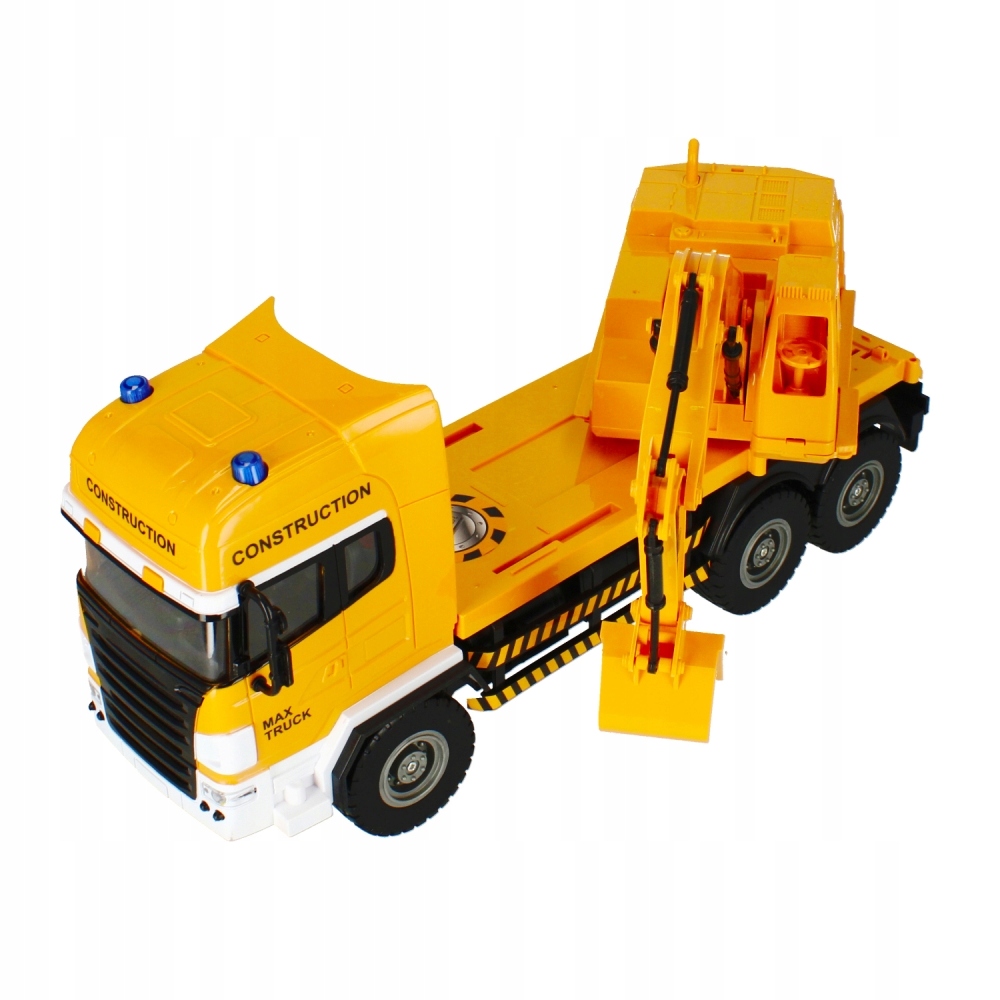 Koparka BUDOWLANA dla chłopaka NA RADIO Pojazd Model Auto ciężarowe R/c Ff Lad 45x26x18 Mc Koparka Wb 1