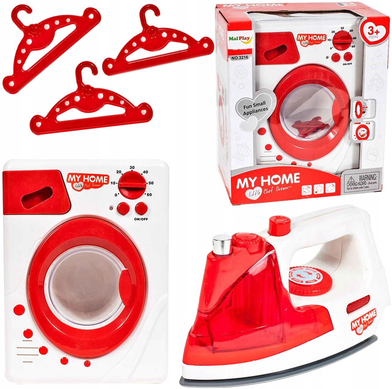 

Duży Zestaw Agd Pralka Automat Żelazko Wieszaki